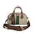 Sac à main Gucci Ophidia Cuir Toile Beige Marron foncé  ref.1466522