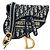 Pochette cintura piatta Saddle S5632CRIW di Christian Dior Blu navy