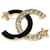 Chanel 23A Gold and Black Brooch Golden  ref.1467055