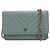 Borsa a spalla in pelle blu Chanel