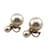 Boucles d'oreilles en fausse perle Tribales Christian Dior Plaqué or Blanc  ref.1467593