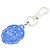 Portachiavi in metallo blu e argento Berluti
