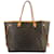 Neverfull Sac fourre-tout Monogram Louis Vuitton Cuir vernis Marron  ref.1468096