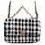 Bolso de Hombro Chanel Chain 19 Flap Coco Mark Tweed AS1160 Blanco Azul  ref.1468180