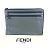Pochette en cuir gris Fendi Marron - vue 14