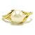 Bague en perles Mikimoto en or jaune - vue 2