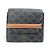 Céline Billetera bi-fold de cuero marrón Celine Castaño