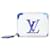 Porte-monnaie Zippy Louis Vuitton Cuir Blanc Bleu  ref.1468552