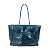 Borsa a spalla in pelle blu navy Chanel