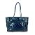 Borsa a spalla in pelle blu navy Chanel - vista 2