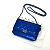 Borsa a spalla in pelle blu Chanel - vista 17