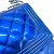 Borsa a spalla in pelle blu Chanel - vista 8