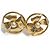 Timeless Chanel Vintage CC Mark Gold Clip Ohrringe Golden