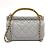 Borsa a spalla in pelle grigia Chanel Marrone - vista 2