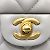 Borsa a spalla in pelle grigia Chanel Marrone - vista 8