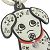 Portachiavi charm Monogram Louis Vuitton Nero Bianco Monogramma - vista 4