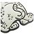 Portachiavi charm Monogram Louis Vuitton Nero Bianco Monogramma - vista 6