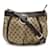 Borsa a Spalla Gucci Abby GG Crystal Beige Marrone scuro Pelle Tela  ref.1469702