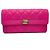 Cartera larga con cremallera matelassé Chanel A80286 Rosa