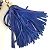 Borsa a spalla in pelle blu Chanel - vista 6