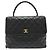 Borsa in pelle nera Chanel A12397 Nero