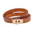 Hermès Bracciale charm double tour Hermes Kelly D'oro Pelle  ref.1470931