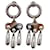 Hermès Pendientes de cuerno de búfalo Hermes Swing Castaño Metal  ref.1470950