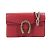 Borsa a spalla in pelle rossa Gucci Rosso