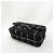 Borsa a Spalla Chanel Mini Matelassé Tweed Camelia Nero - vista 4