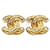 Boucles d'oreilles clips en or plaqué Chanel Matelassé Coco Mark Doré  ref.1472577