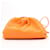 Bottega Veneta Mini The Pouch Bolso de hombro de cuero en naranja  ref.1473345