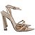 Sandali decorati Saint Laurent Gippy 110 in raso beige