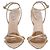 Sandali decorati Saint Laurent Gippy 110 in raso beige - vista 2