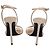 Sandali decorati Saint Laurent Gippy 110 in raso beige - vista 3
