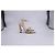 Sandali decorati Saint Laurent Gippy 110 in raso beige - vista 8
