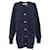 Chloé Chloe Generous V-Neck Button Down Cardigan in Navy Blue Cashmere Wool  ref.1473451