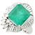 Autre Marque Anillo de esmeralda Pt900 5.917ct Diamante 1.57ct Tamaño 11 Verde