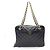 Bolsa de ombro Chanel em couro de cordeiro V-Stitch com corrente Preto