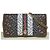 Pochette a spalla con catena e logo Burberry a righe Marrone