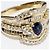 Autre Marque Au750 Saphir-Diamantring Golden - Ansicht 5