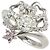 Autre Marque Pt900 Diamantring 1,027 ct mit pinkem Diamanten 0,066 ct, Größe 12,5 Silber