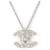 Chanel Coco Mark Necklace Silvery Metal  ref.1479605