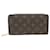 Cartera Zippy Louis Vuitton Castaño Lienzo  ref.1479988