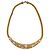 Collana Balenciaga placcata oro con smalto beige D'oro