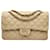 Chanel Timeless Classic Quilted Medium Double Flap Beige Leather  ref.1482699