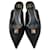 Valentino Garavani Roman Stud Flats Mules  Black Leather  ref.1482720