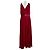 Jenny Packham Abito da sera in chiffon e satin "Lilly" in rosso ciliegia