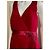 Jenny Packham Abito da sera in chiffon e satin "Lilly" in rosso ciliegia - vista 2