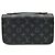 Carteira longa Zippy XL Monogram Eclipse M61698 da Louis Vuitton Preto