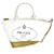 Bolso de lona blanca Prada Blanco Lienzo  ref.1485660